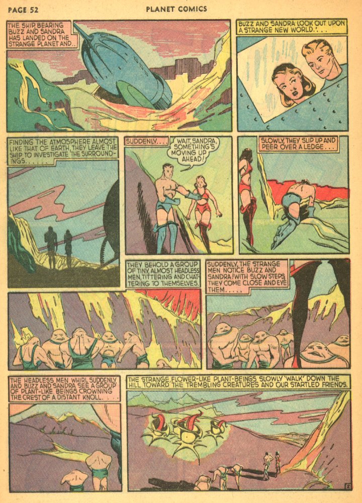 Planet Comics #5 (Fiction House), page 54. Public domain (US).