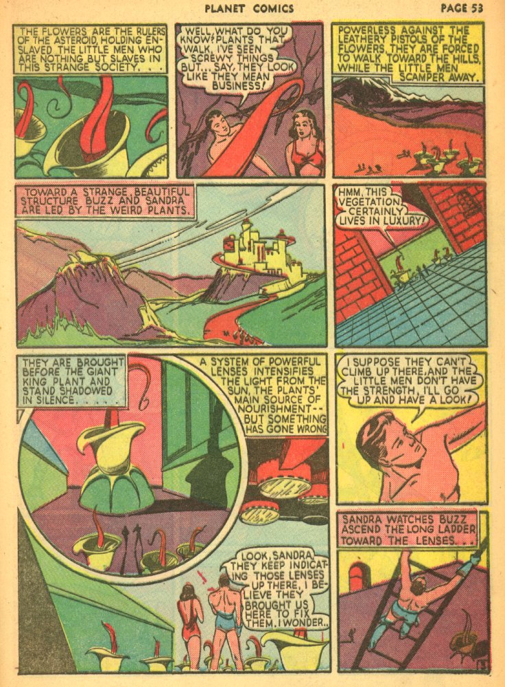 Planet Comics #5 (Fiction House), page 55. Public domain (US).