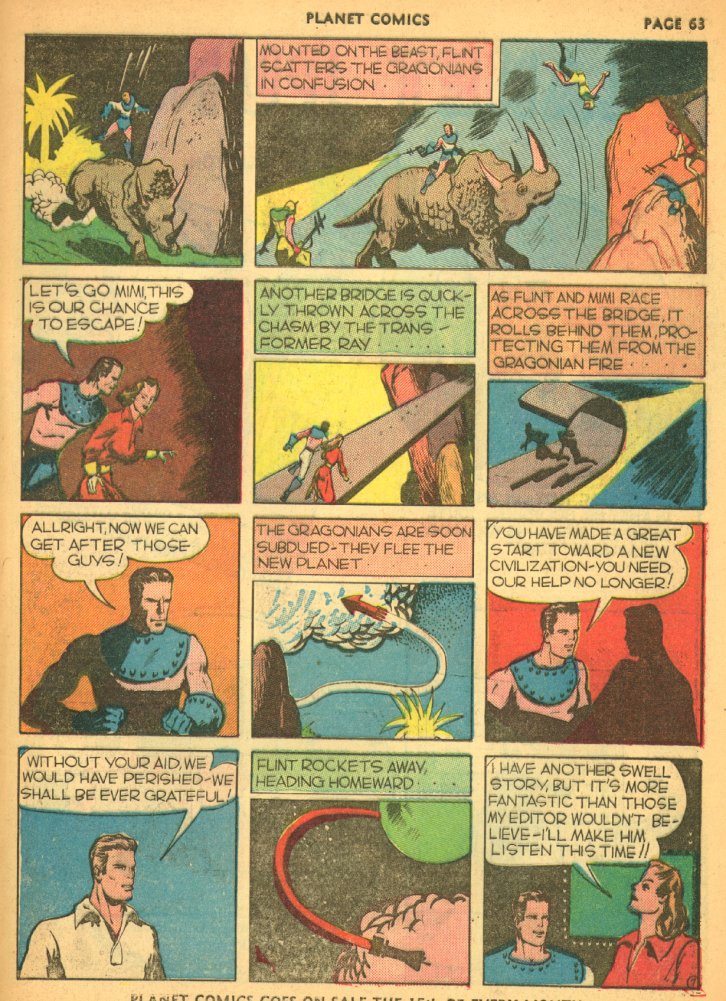 Planet Comics #5 (Fiction House), page 65. Public domain (US).