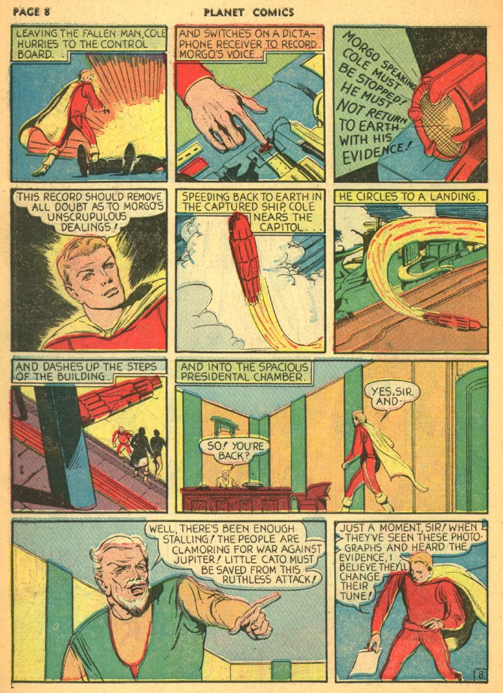 Planet Comics #5 (Fiction House), page 10. Public domain (US).