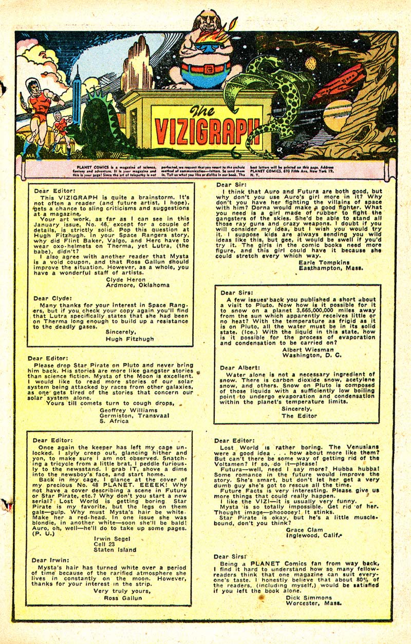 Planet Comics #50 (Fiction House), page 19. Public domain (US).