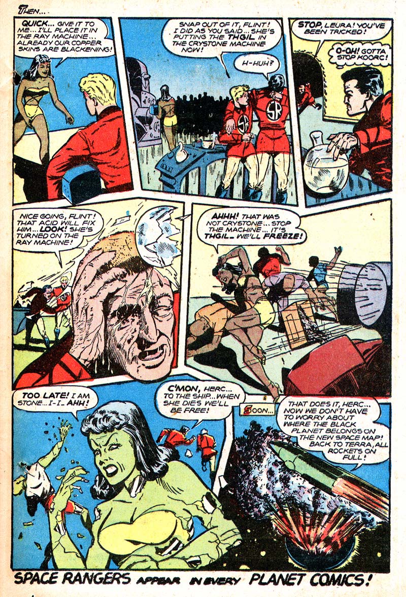Planet Comics #50 (Fiction House), page 33. Public domain (US).