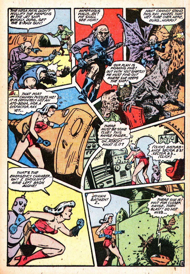 Planet Comics #50 (Fiction House), page 40. Public domain (US).
