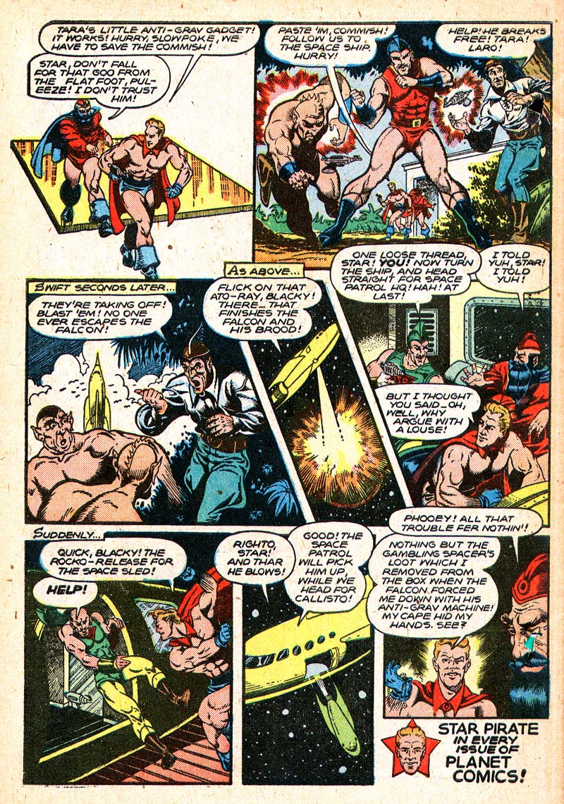 Planet Comics #50 (Fiction House), page 50. Public domain (US).