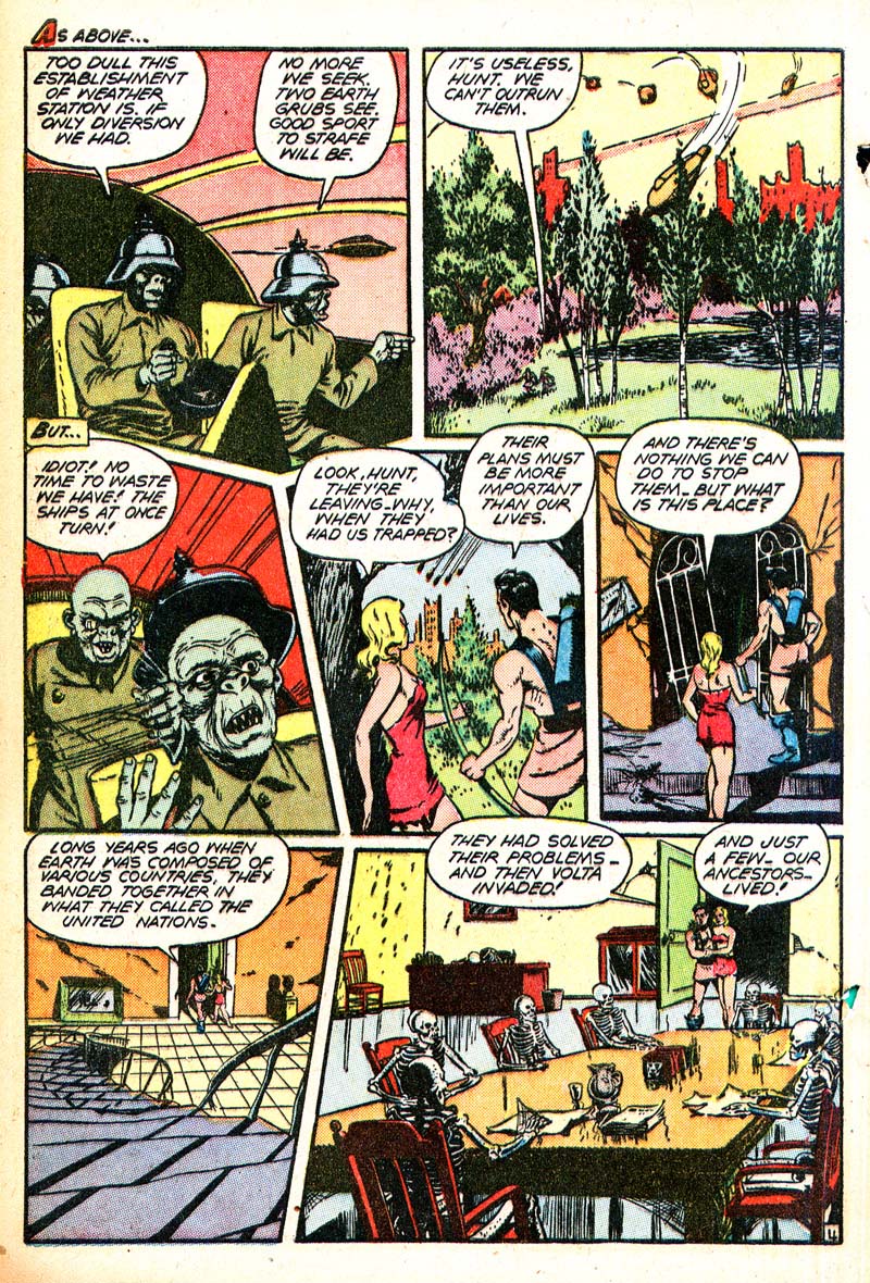 Planet Comics #50 (Fiction House), page 6. Public domain (US).