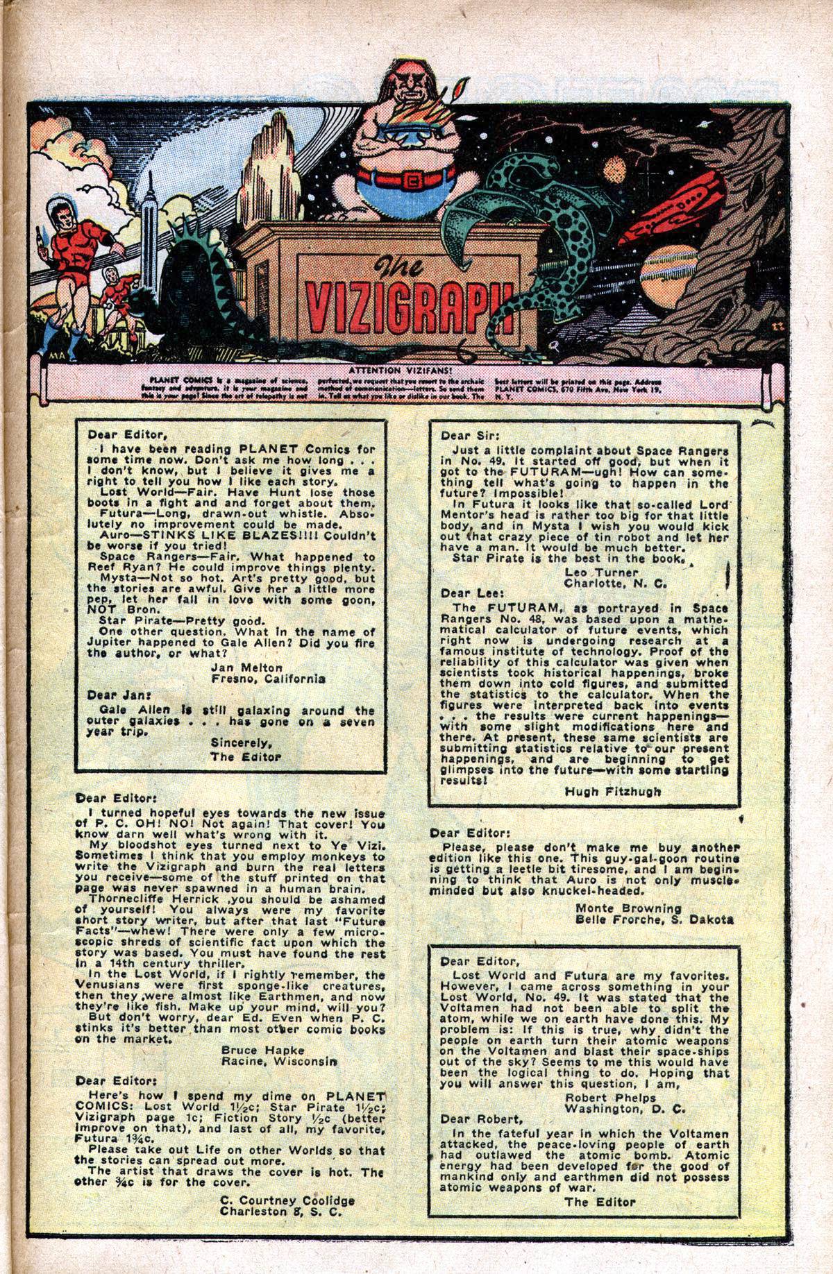 Planet Comics #51 (Fiction House), page 42. Public domain (US).