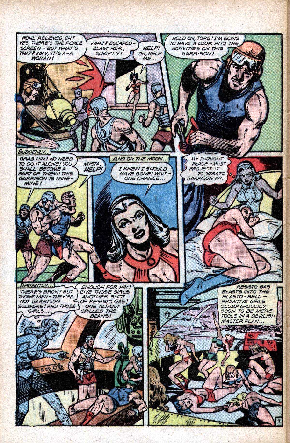 Planet Comics #51 (Fiction House), page 45. Public domain (US).