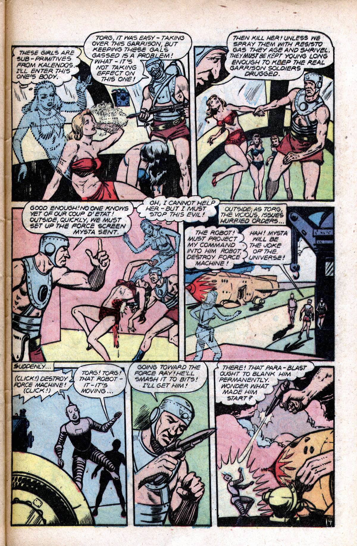 Planet Comics #51 (Fiction House), page 46. Public domain (US).