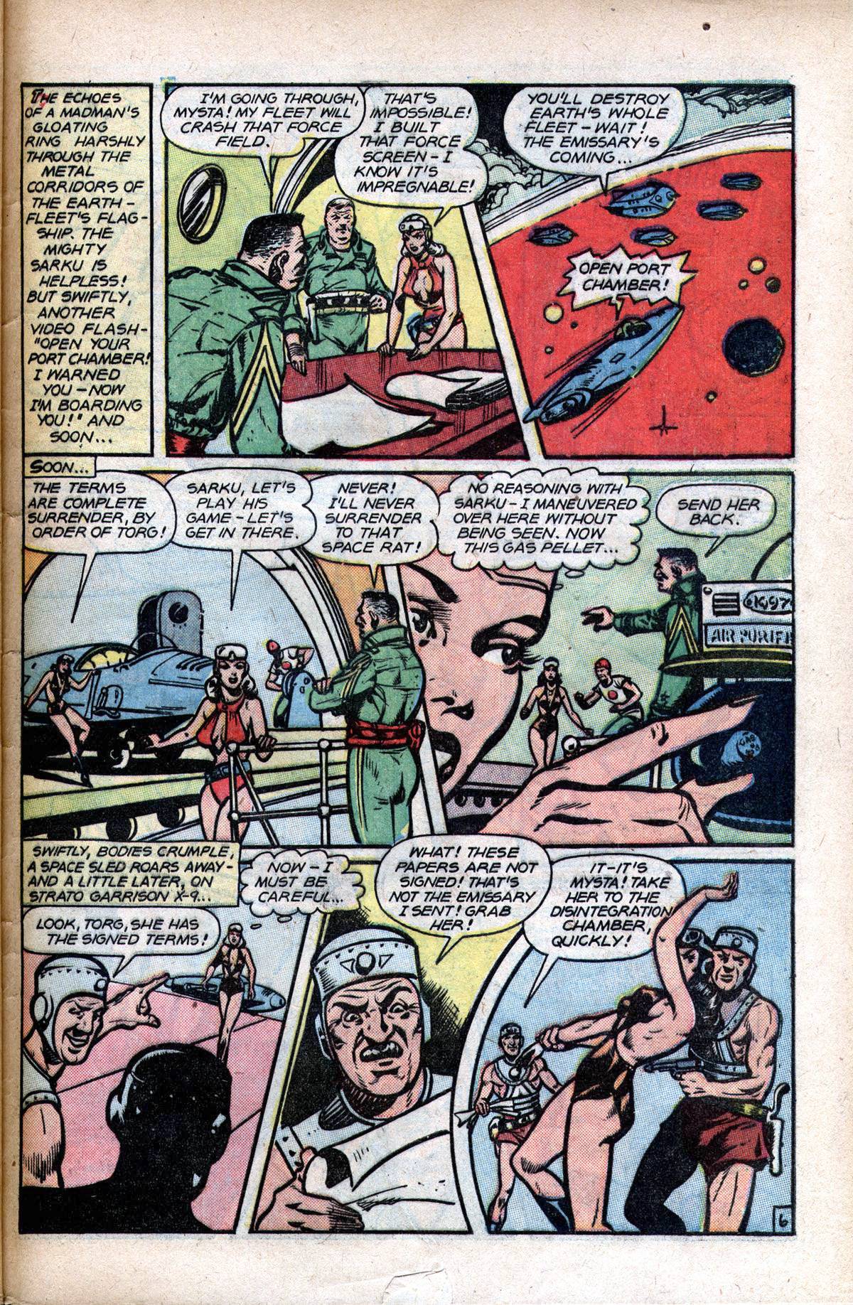 Planet Comics #51 (Fiction House), page 48. Public domain (US).