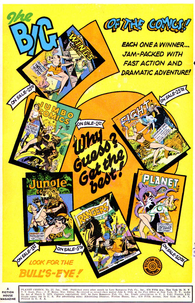 Planet Comics #52 (Fiction House), page 2. Public domain (US).