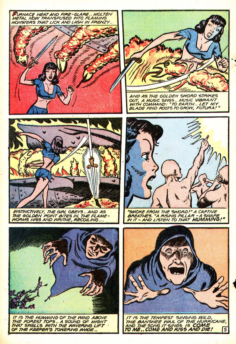 Planet Comics #52 (Fiction House), page 42. Public domain (US).