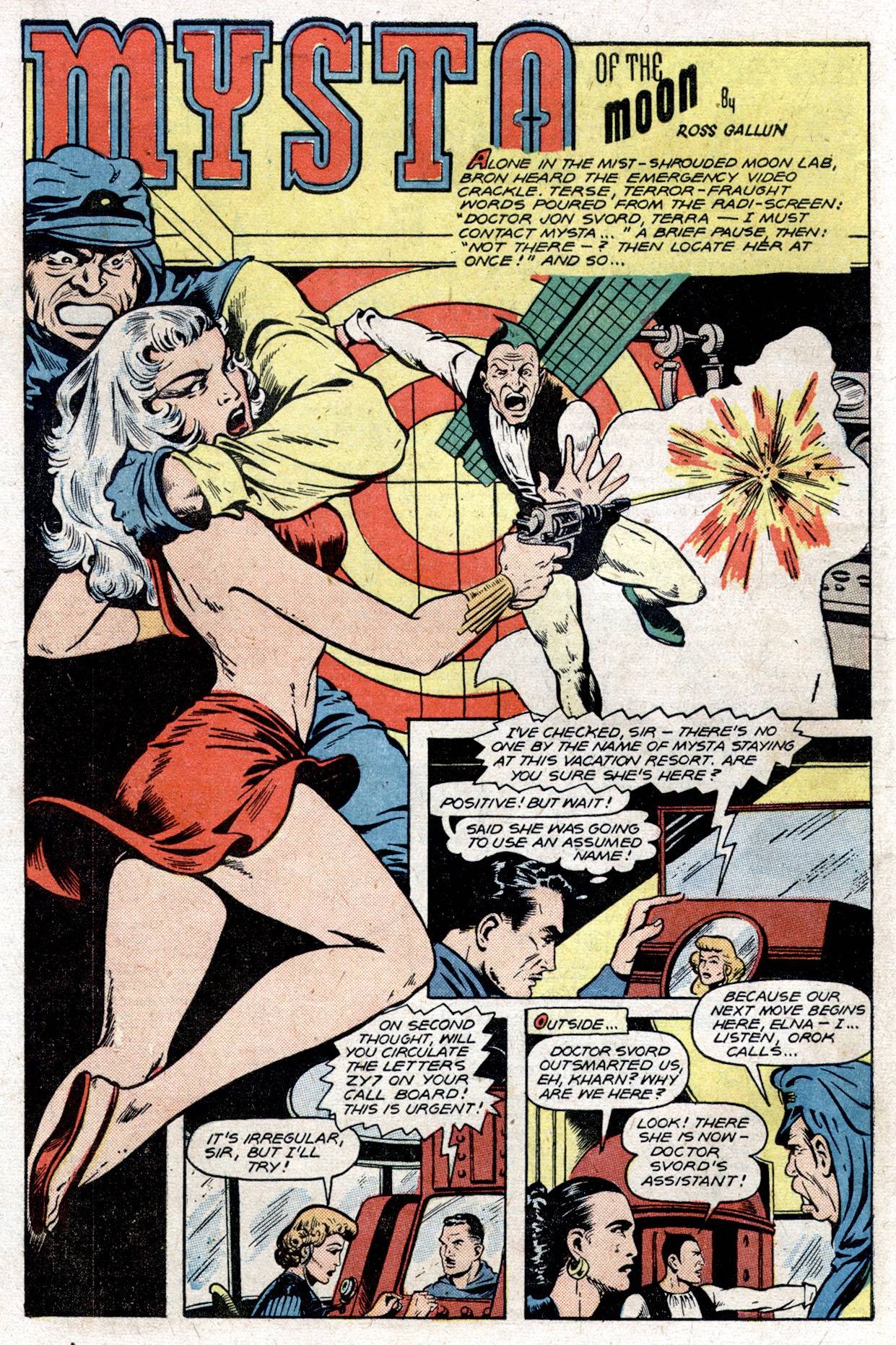 Planet Comics #53 (Fiction House), page 14. Public domain (US).