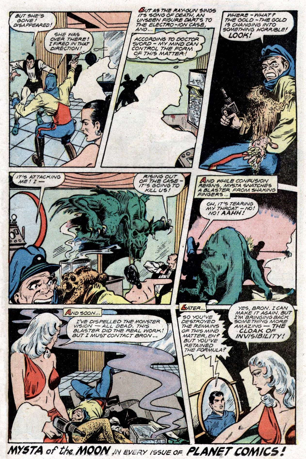 Planet Comics #53 (Fiction House), page 21. Public domain (US).