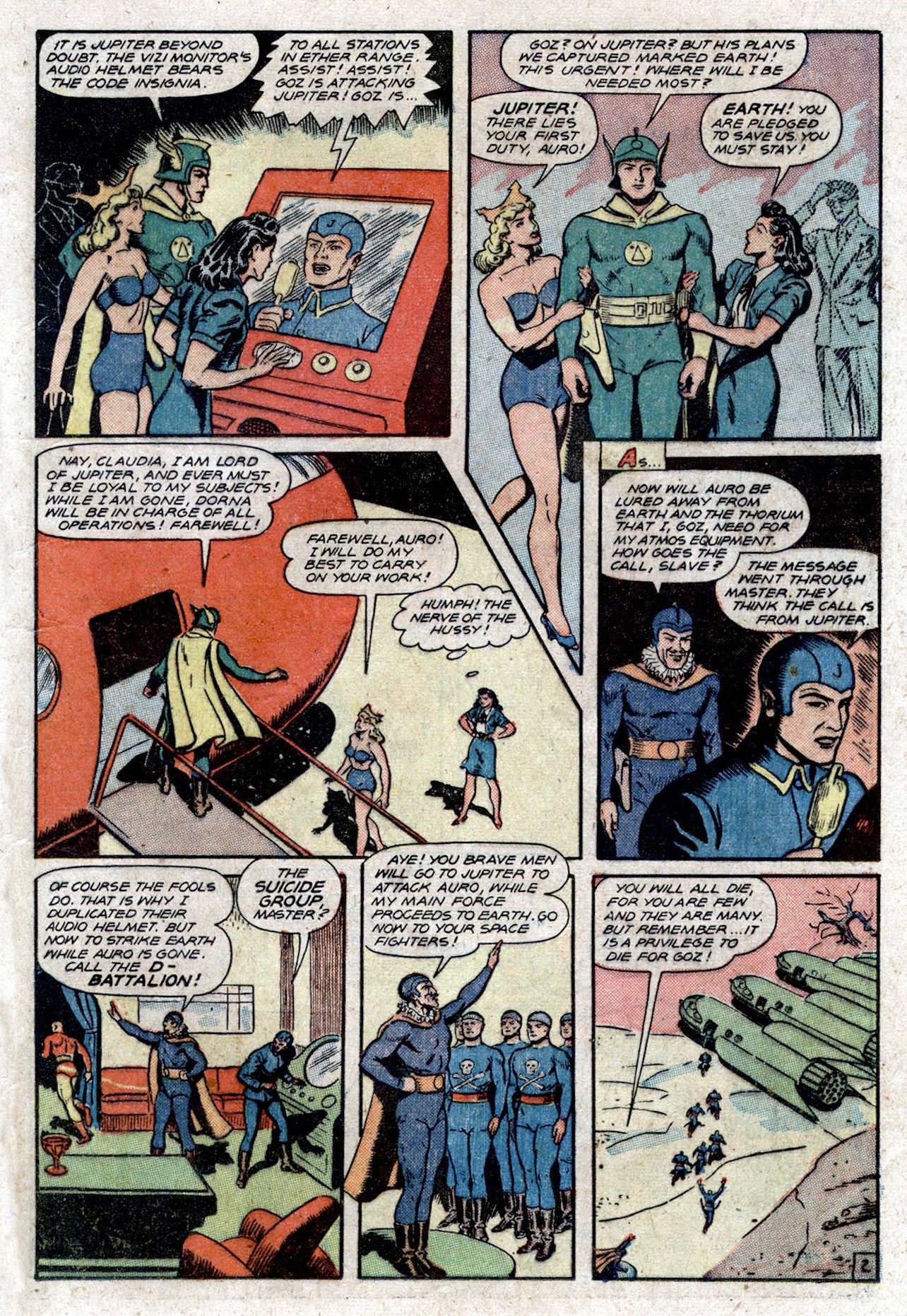 Planet Comics #53 (Fiction House), page 23. Public domain (US).