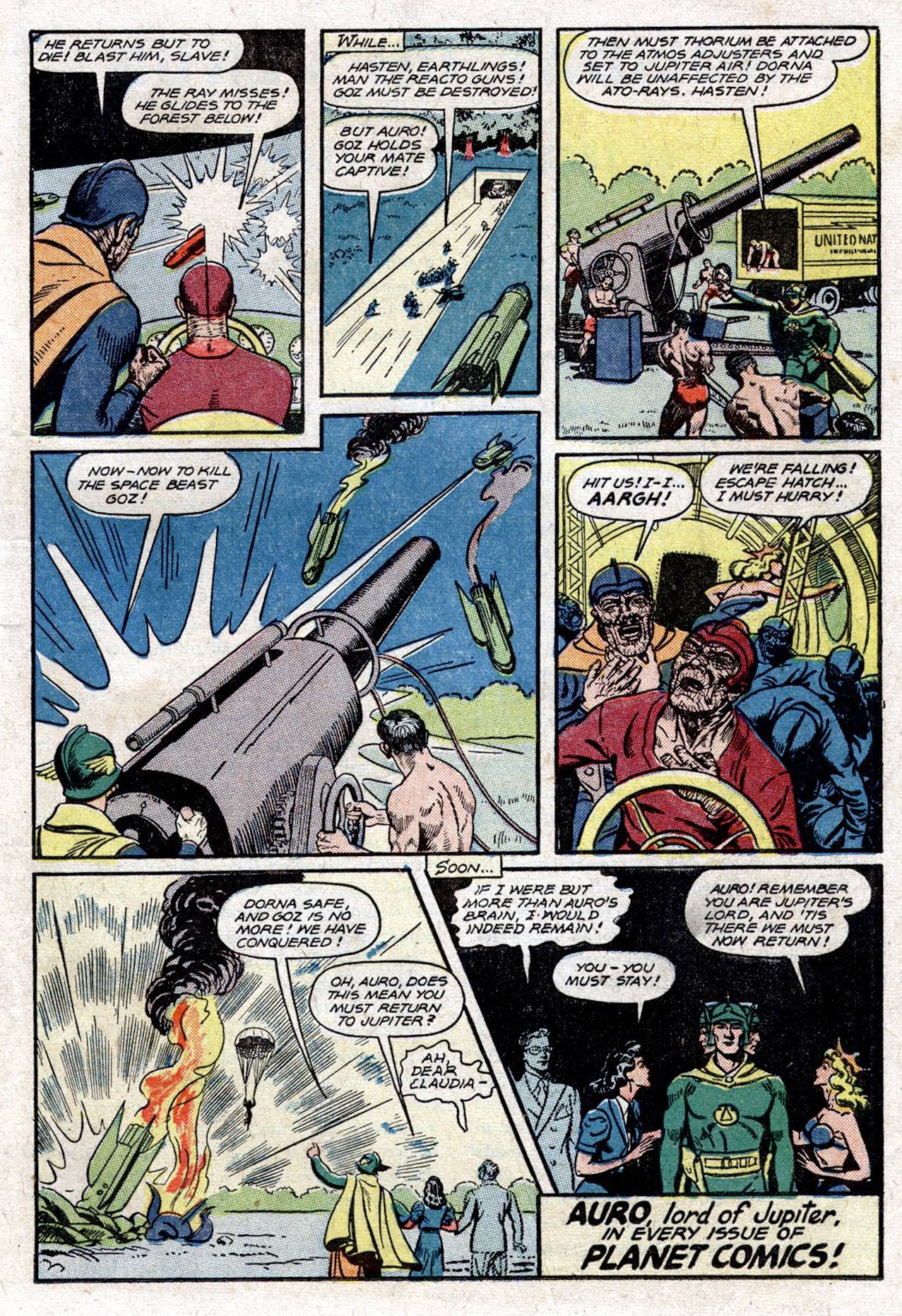 Planet Comics #53 (Fiction House), page 27. Public domain (US).