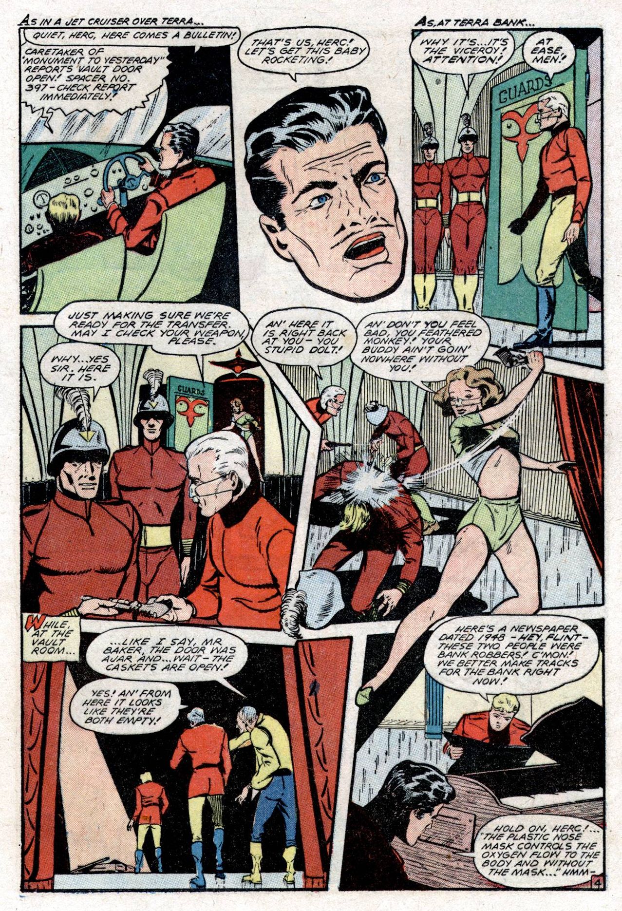 Planet Comics #53 (Fiction House), page 33. Public domain (US).
