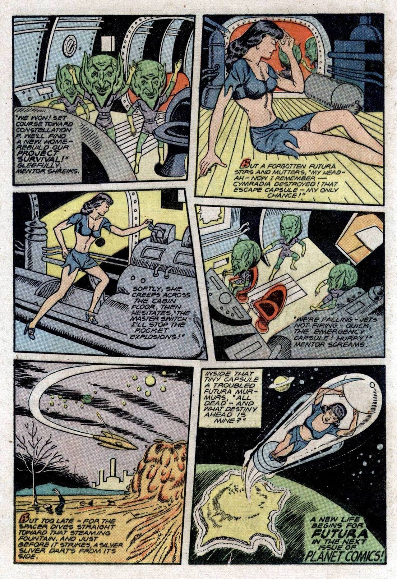 Planet Comics #53 (Fiction House), page 42. Public domain (US).