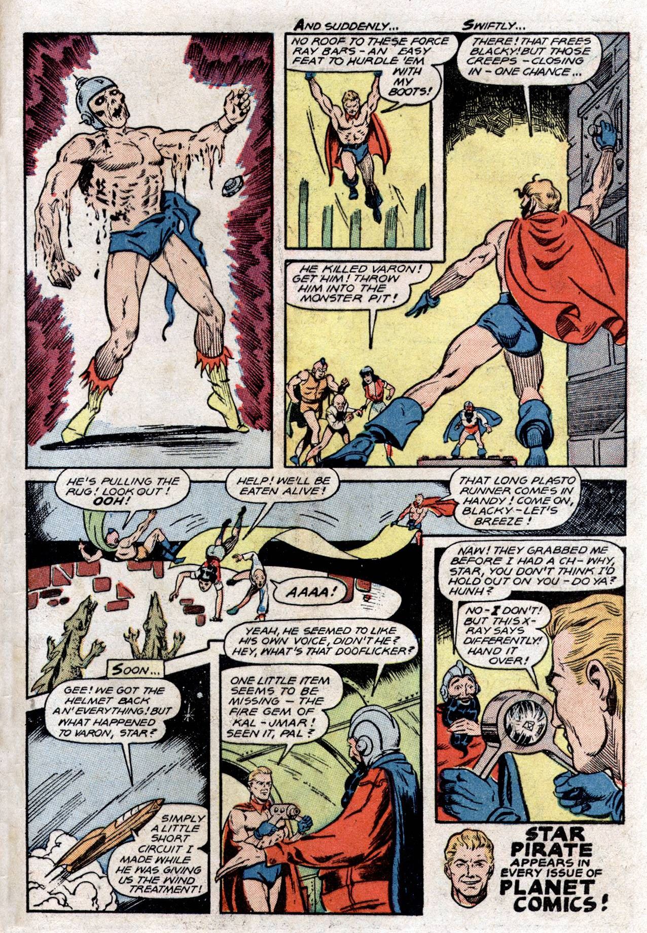 Planet Comics #53 (Fiction House), page 49. Public domain (US).
