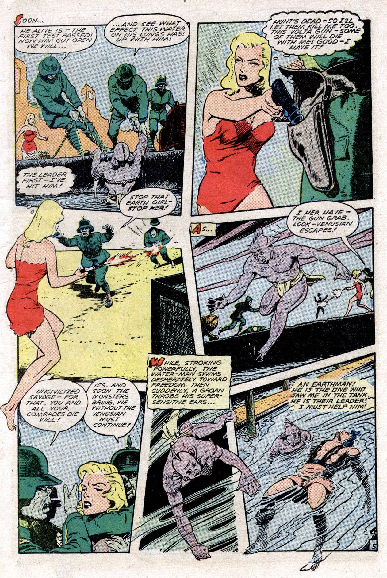 Planet Comics #53 (Fiction House), page 7. Public domain (US).