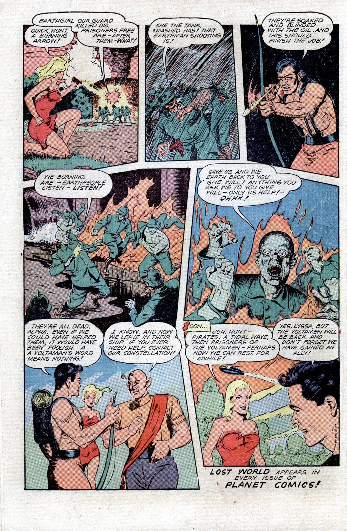 Planet Comics #54 (Fiction House), page 12. Public domain (US).