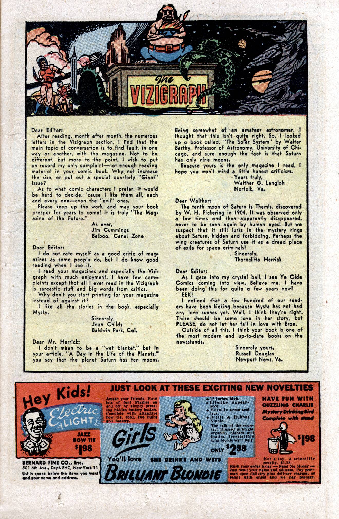 Planet Comics #54 (Fiction House), page 19. Public domain (US).
