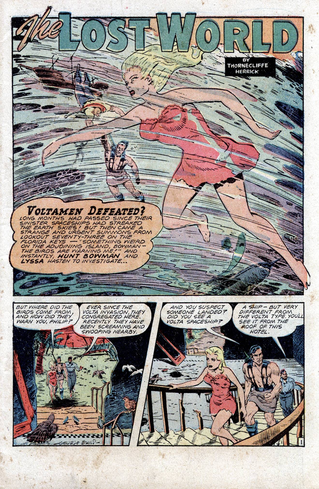 Planet Comics #54 (Fiction House), page 3. Public domain (US).