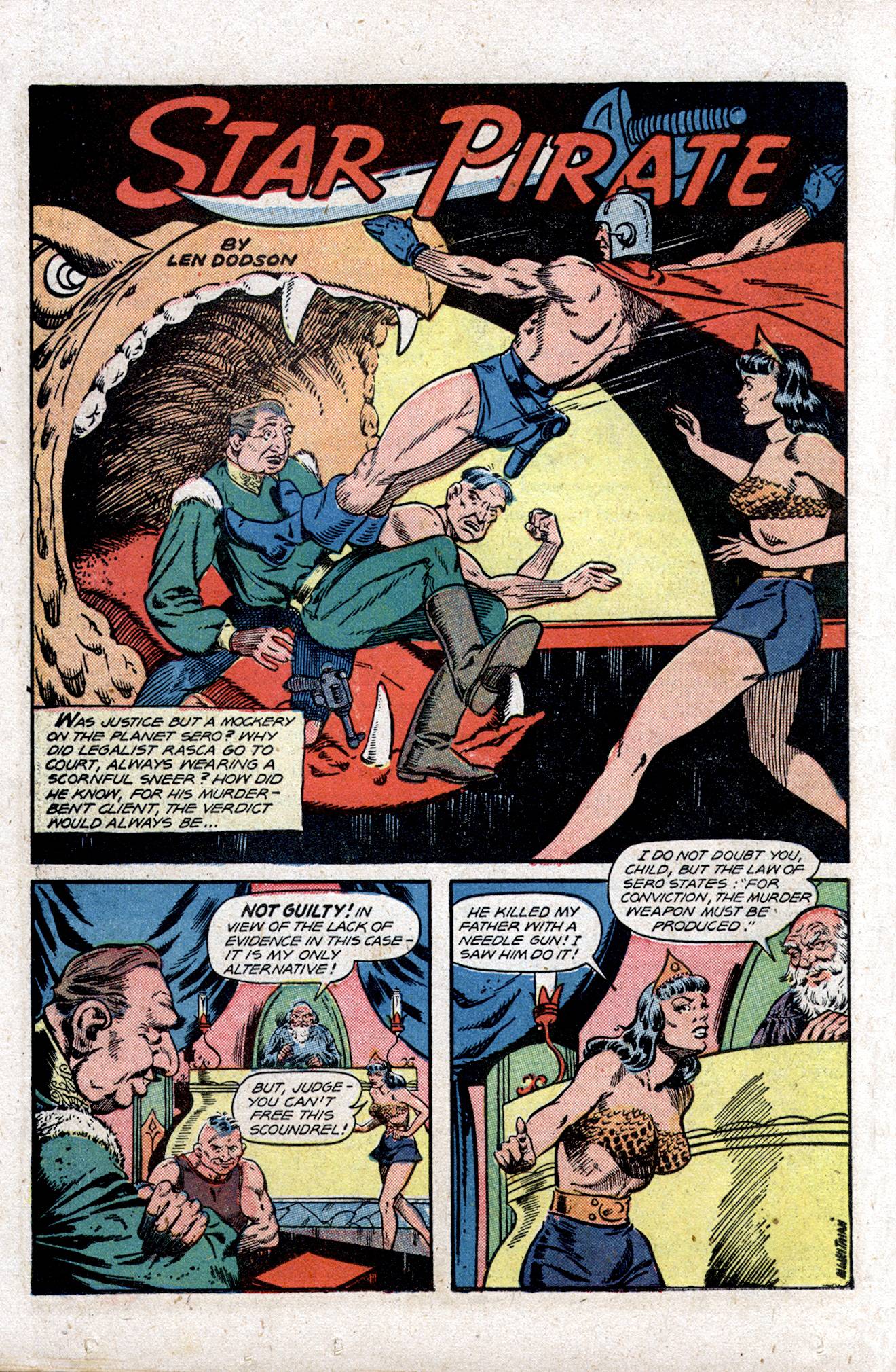 Planet Comics #54 (Fiction House), page 34. Public domain (US).