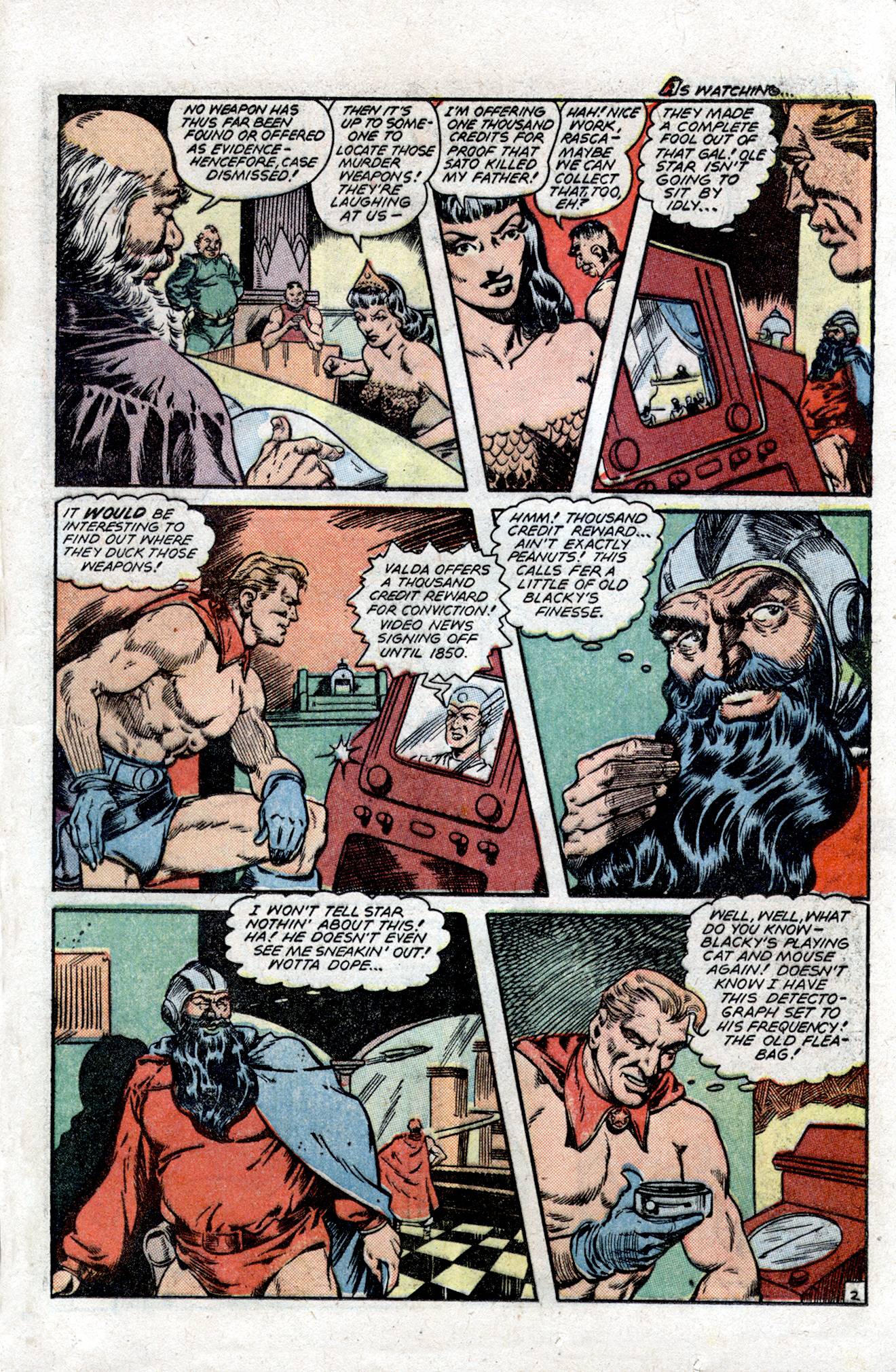 Planet Comics #54 (Fiction House), page 35. Public domain (US).