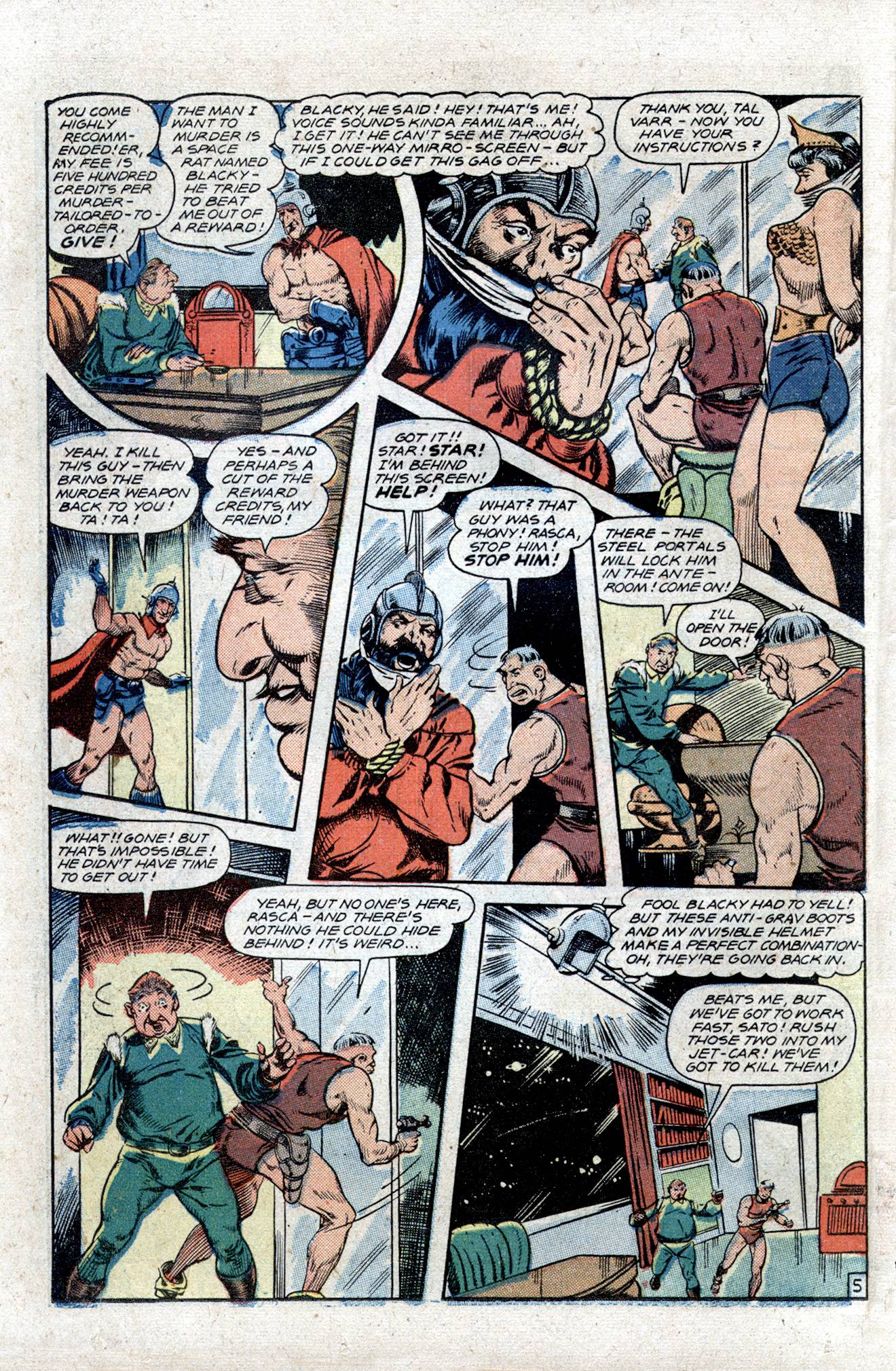 Planet Comics #54 (Fiction House), page 38. Public domain (US).