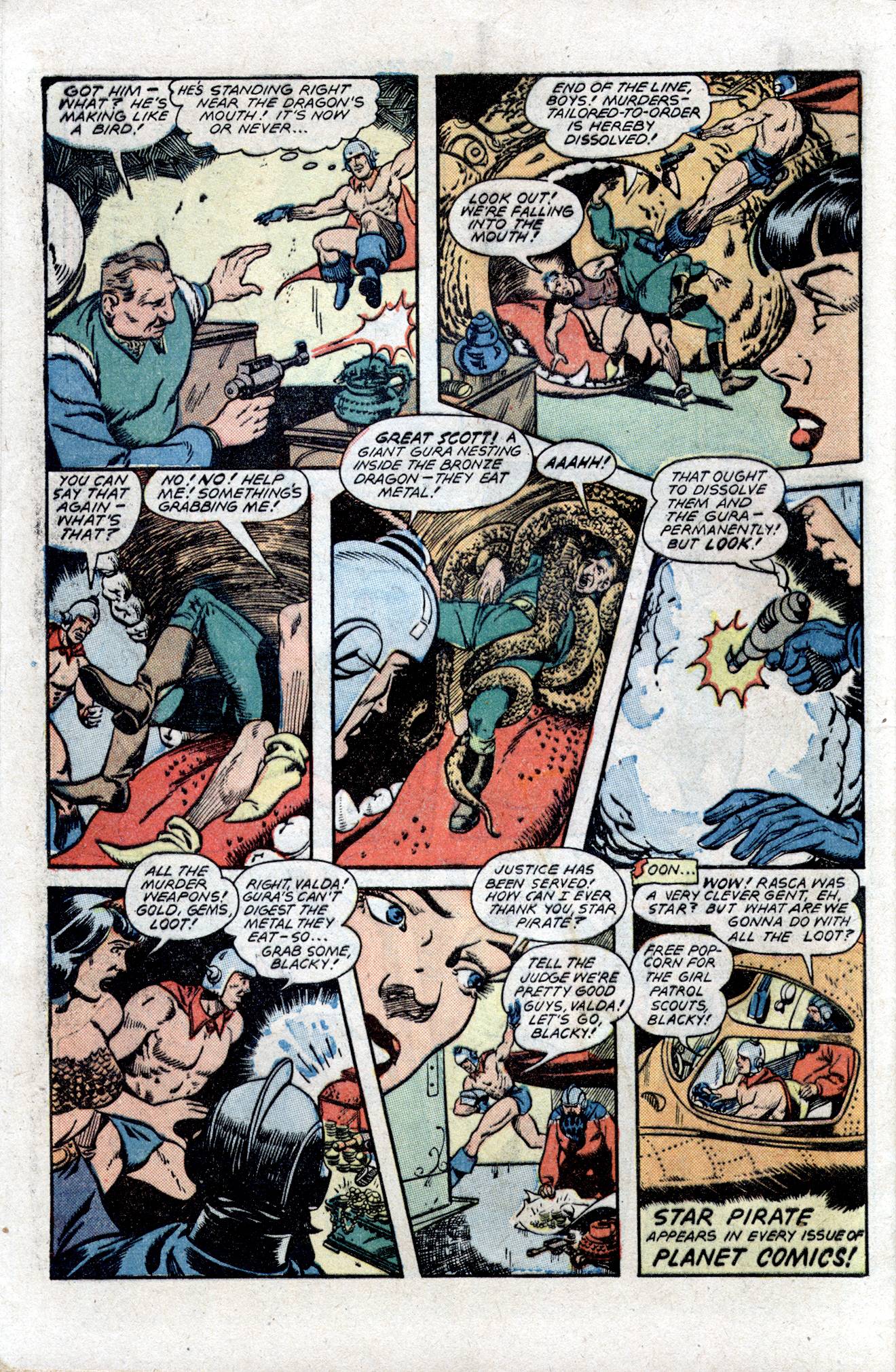 Planet Comics #54 (Fiction House), page 40. Public domain (US).