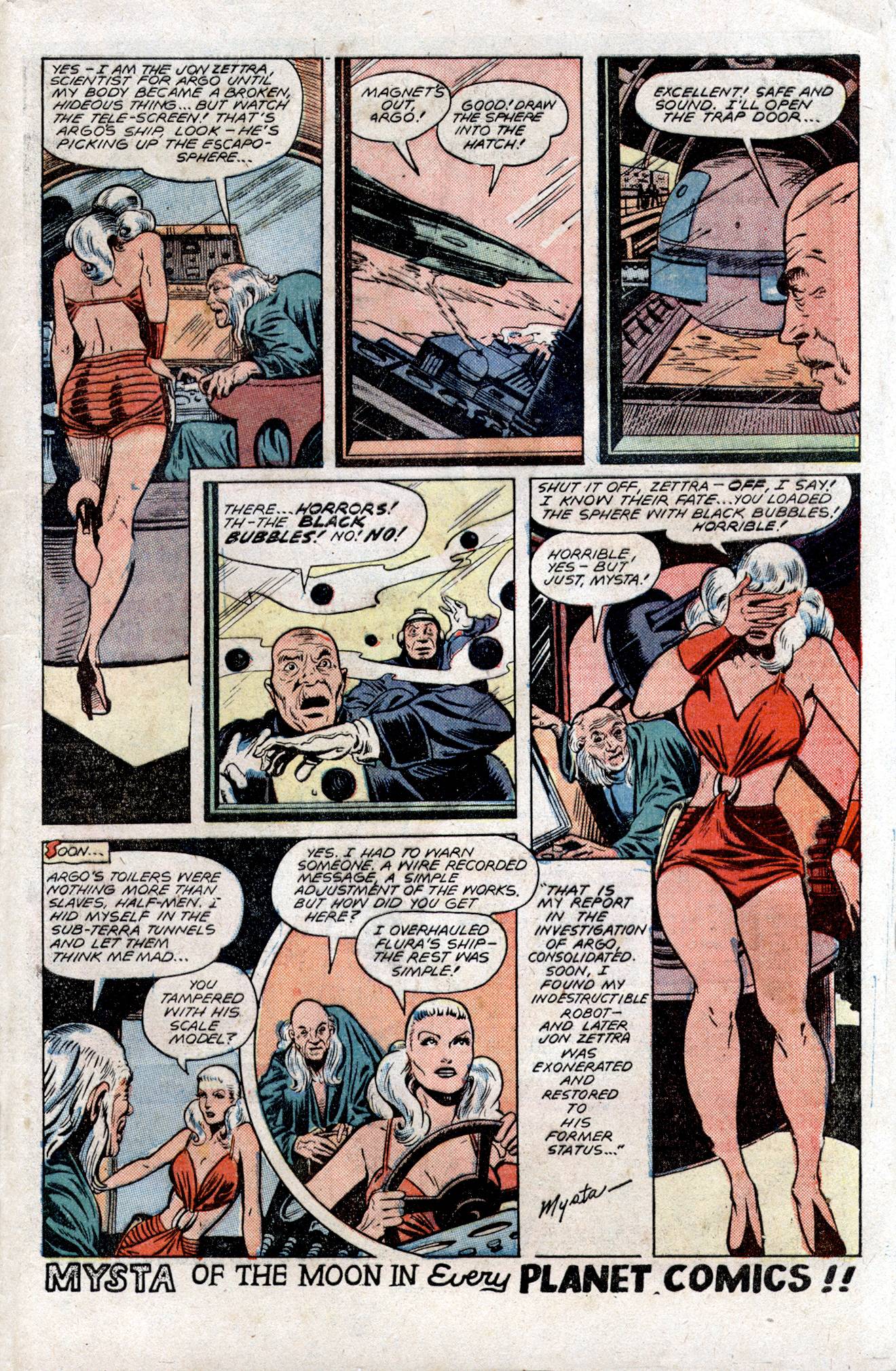 Planet Comics #54 (Fiction House), page 49. Public domain (US).