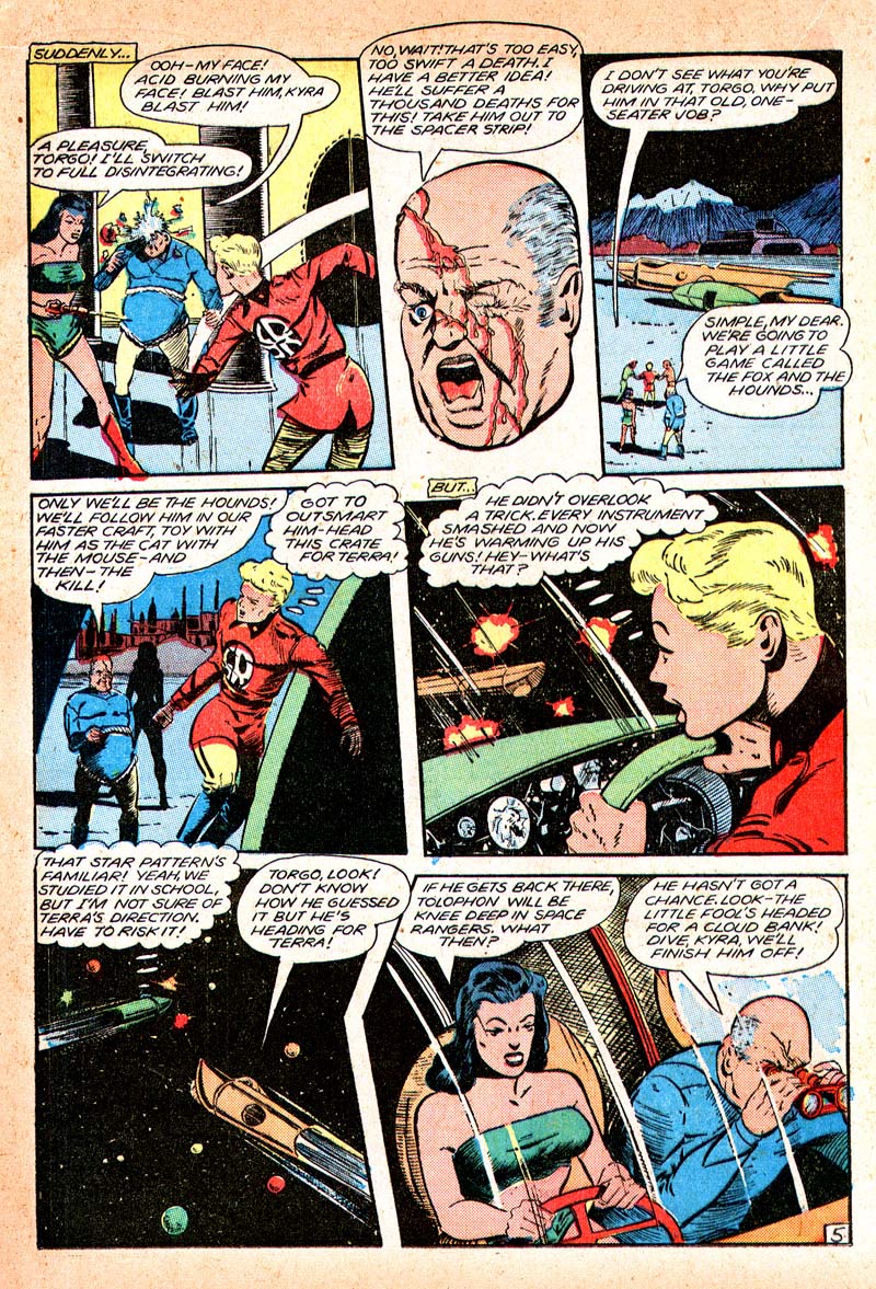 Planet Comics #55 (Fiction House), page 33. Public domain (US).