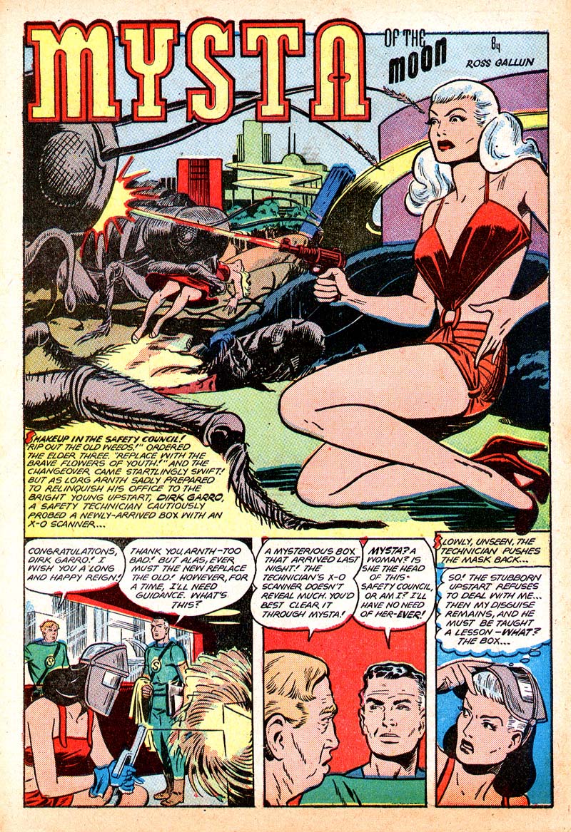 Planet Comics #55 (Fiction House), page 44. Public domain (US).