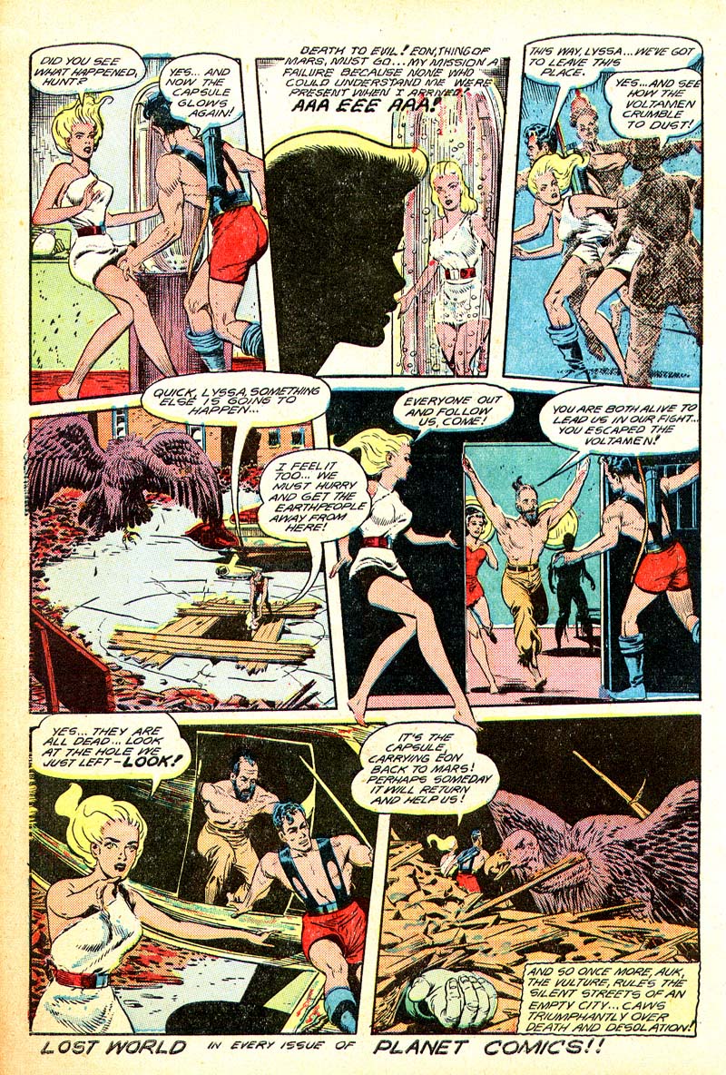 Planet Comics #56 (Fiction House), page 12. Public domain (US).