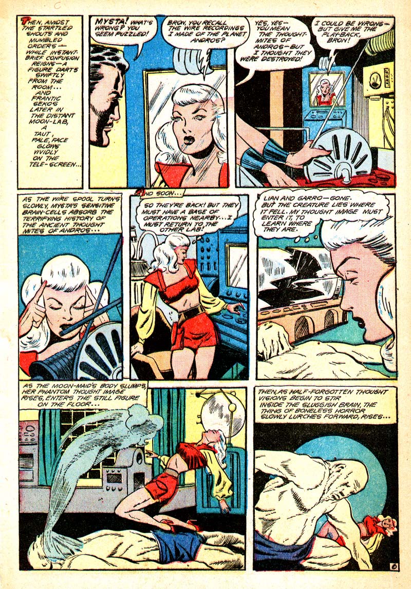 Planet Comics #56 (Fiction House), page 45. Public domain (US).
