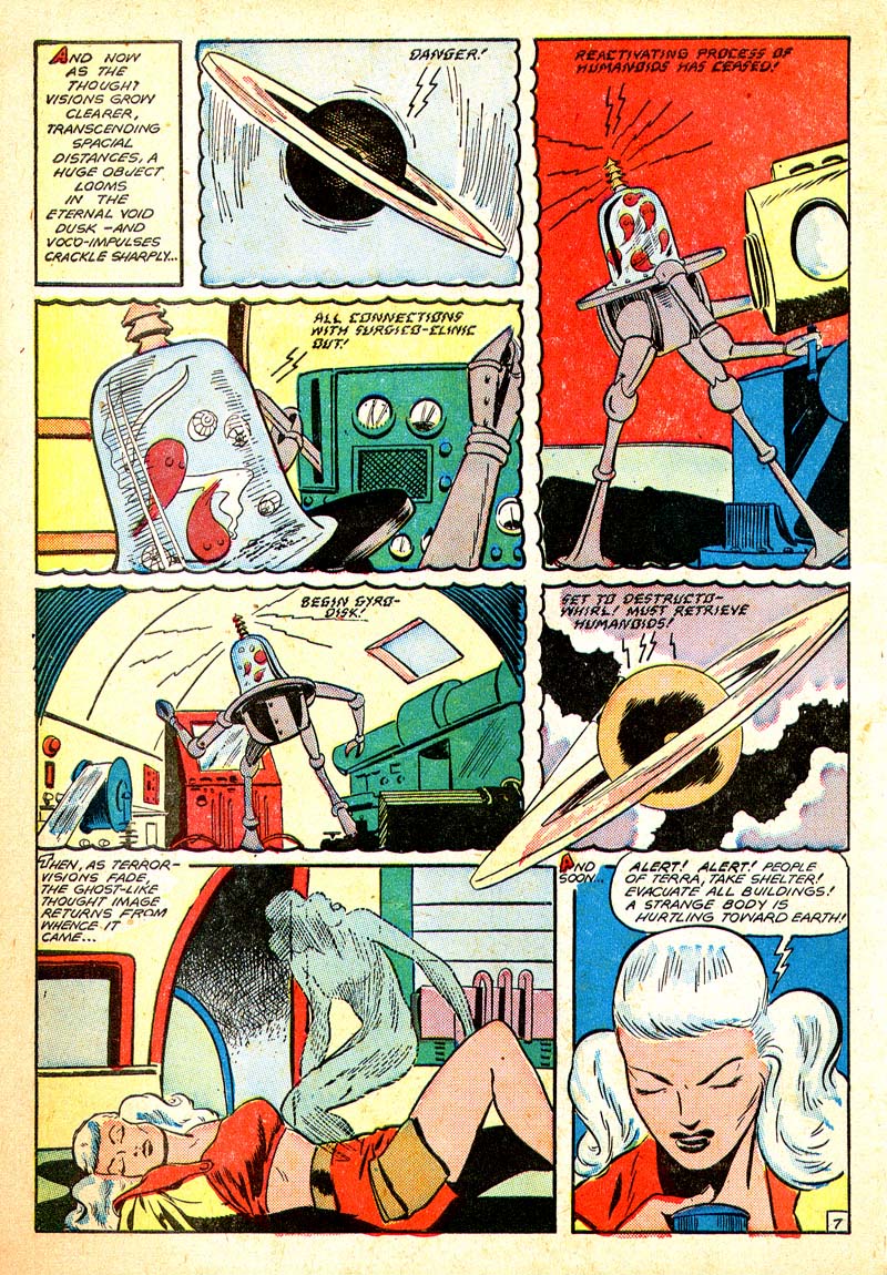 Planet Comics #56 (Fiction House), page 46. Public domain (US).