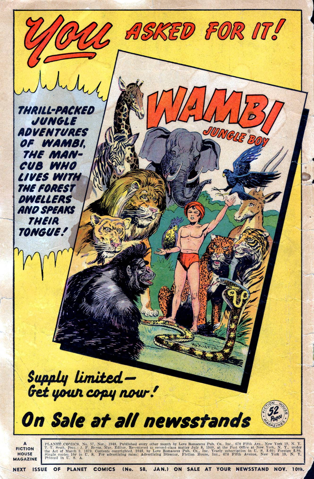Planet Comics #57 (Fiction House), page 2. Public domain (US).