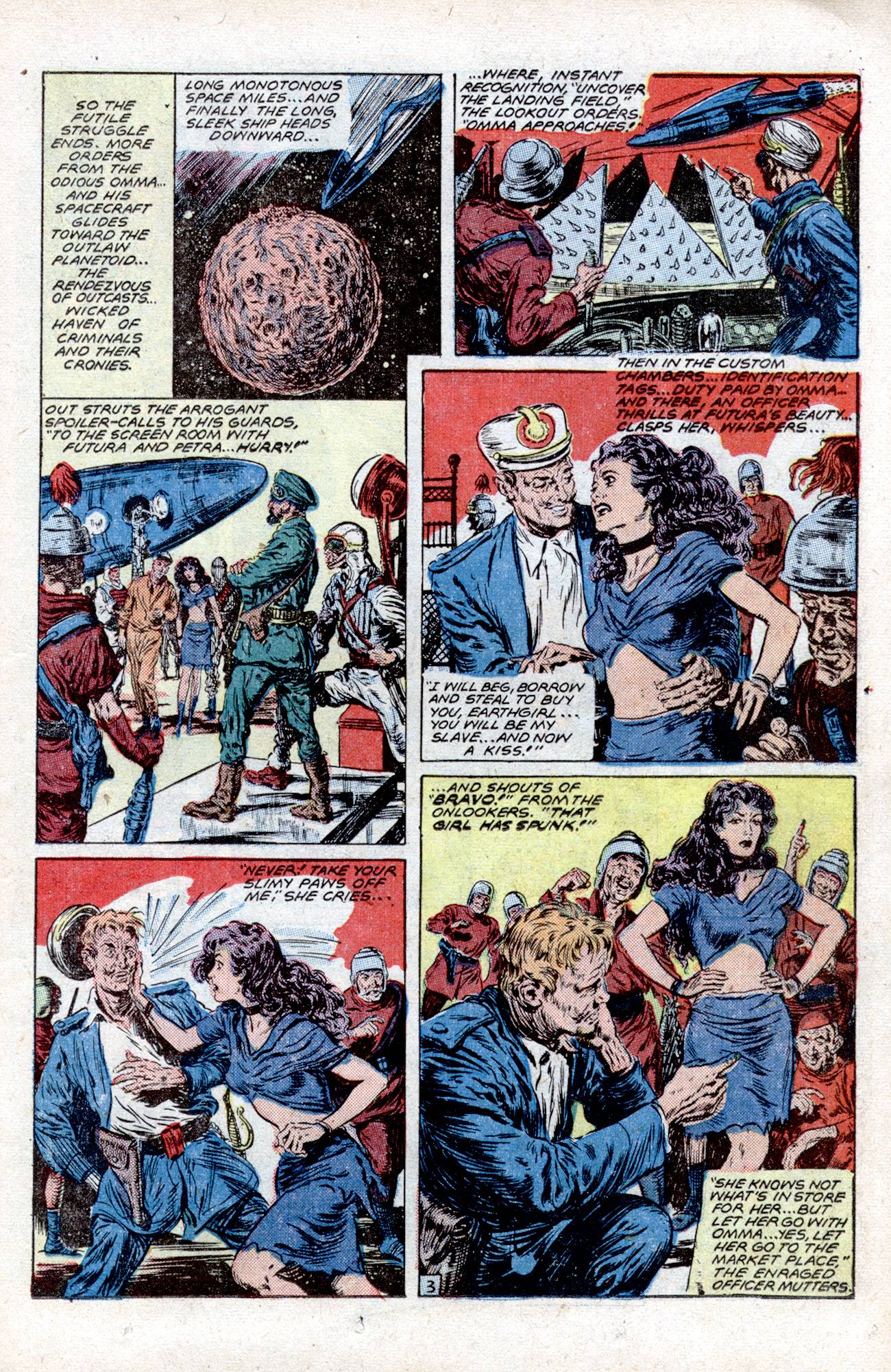 Planet Comics #57 (Fiction House), page 15. Public domain (US).