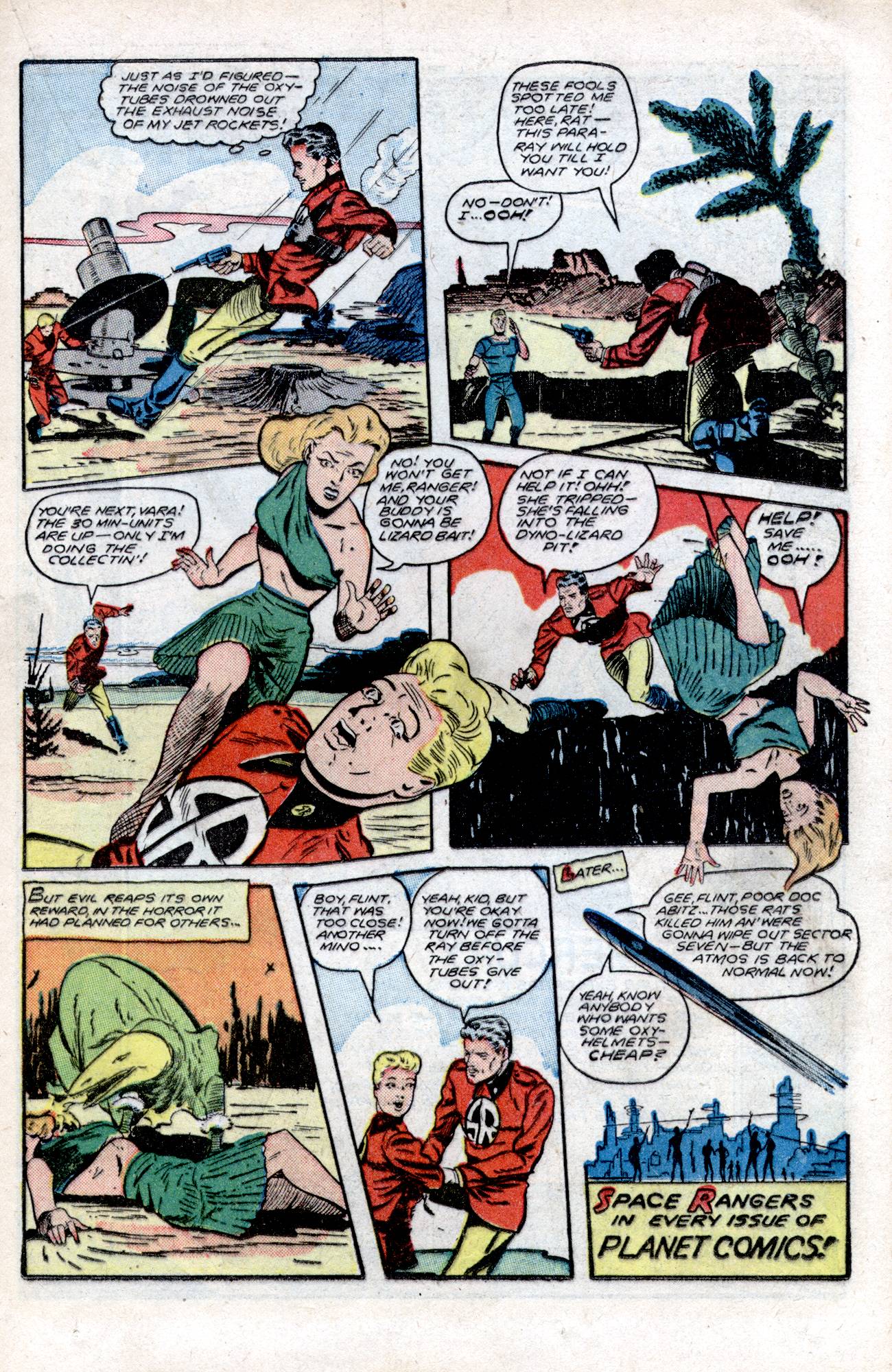Planet Comics #57 (Fiction House), page 33. Public domain (US).