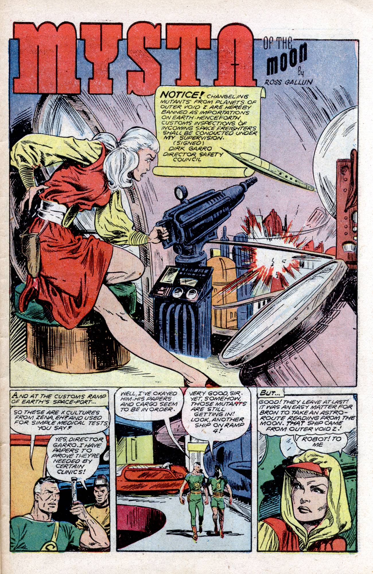 Planet Comics #57 (Fiction House), page 43. Public domain (US).