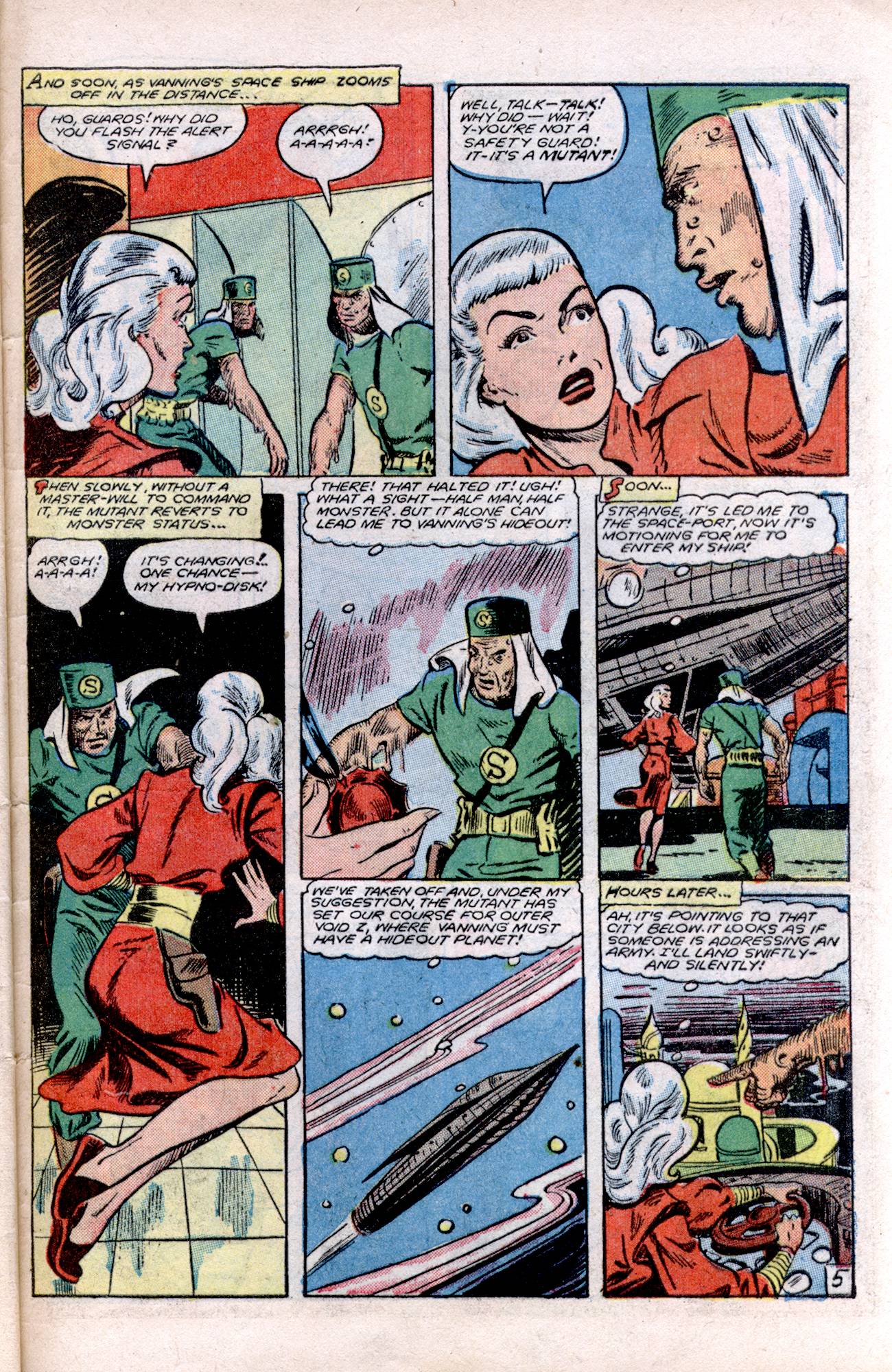 Planet Comics #57 (Fiction House), page 47. Public domain (US).