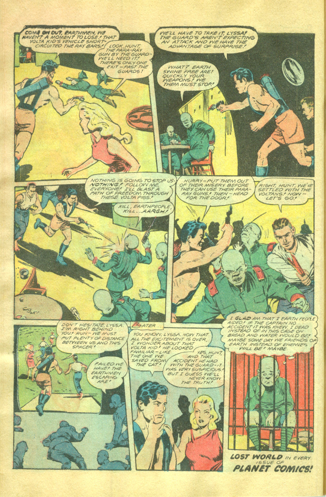 Planet Comics #58 (Fiction House), page 12. Public domain (US).