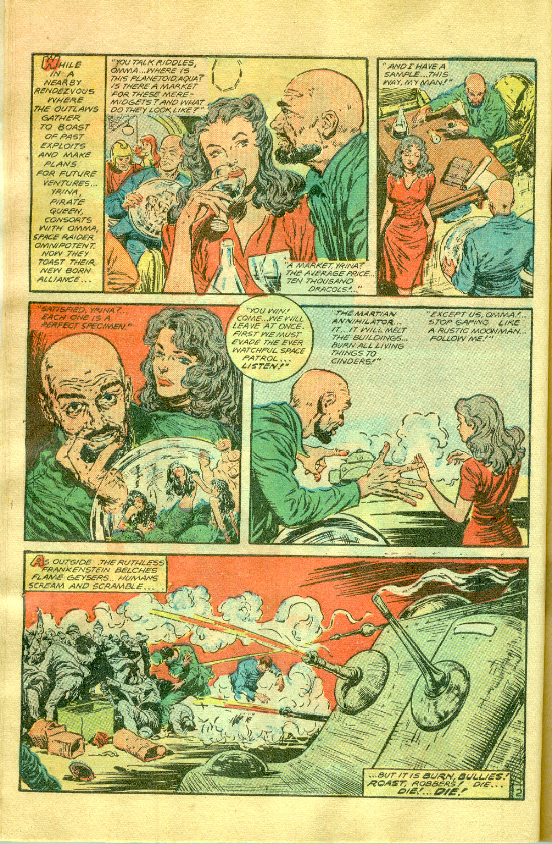 Planet Comics #58 (Fiction House), page 14. Public domain (US).