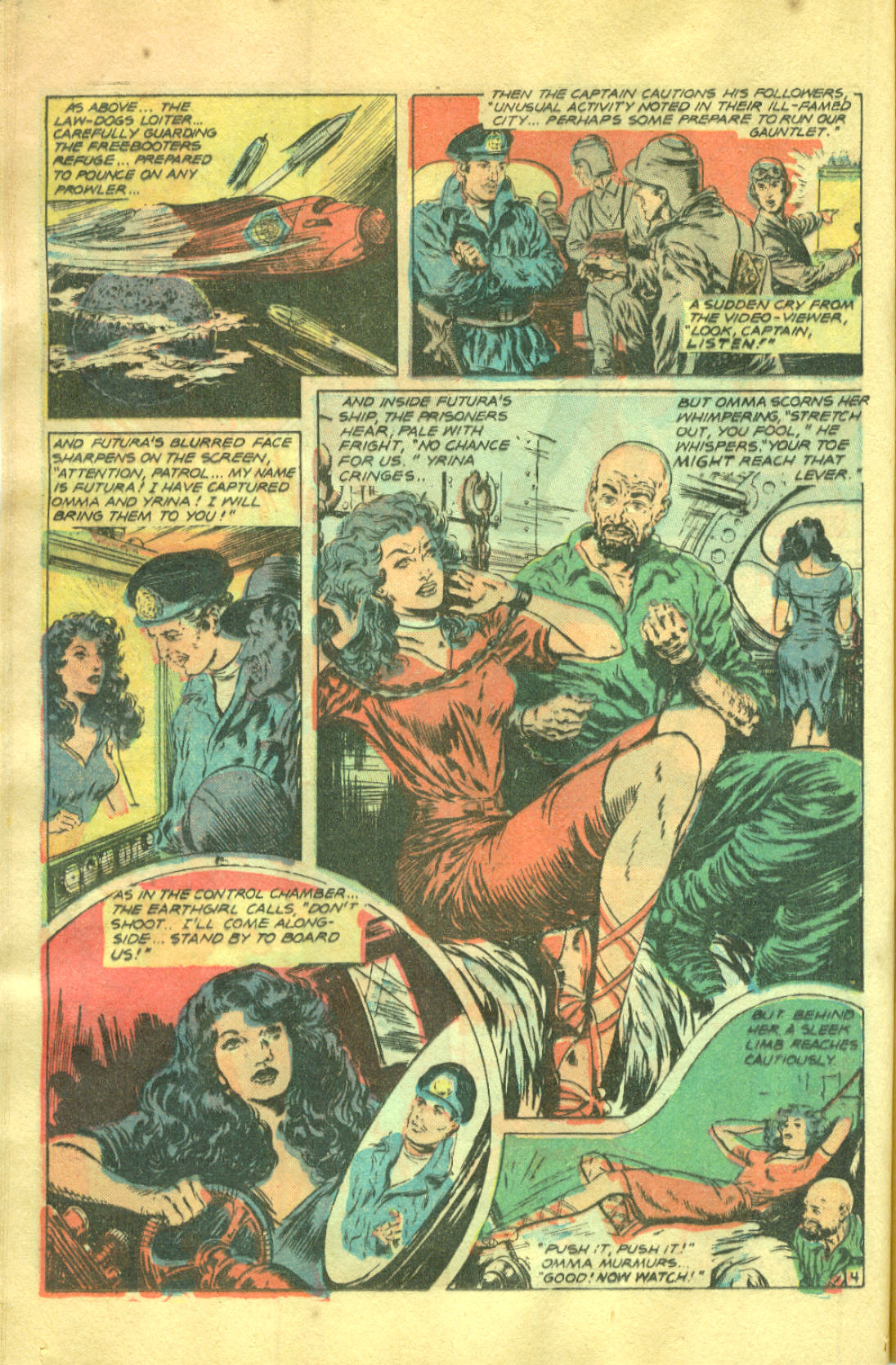 Planet Comics #58 (Fiction House), page 16. Public domain (US).