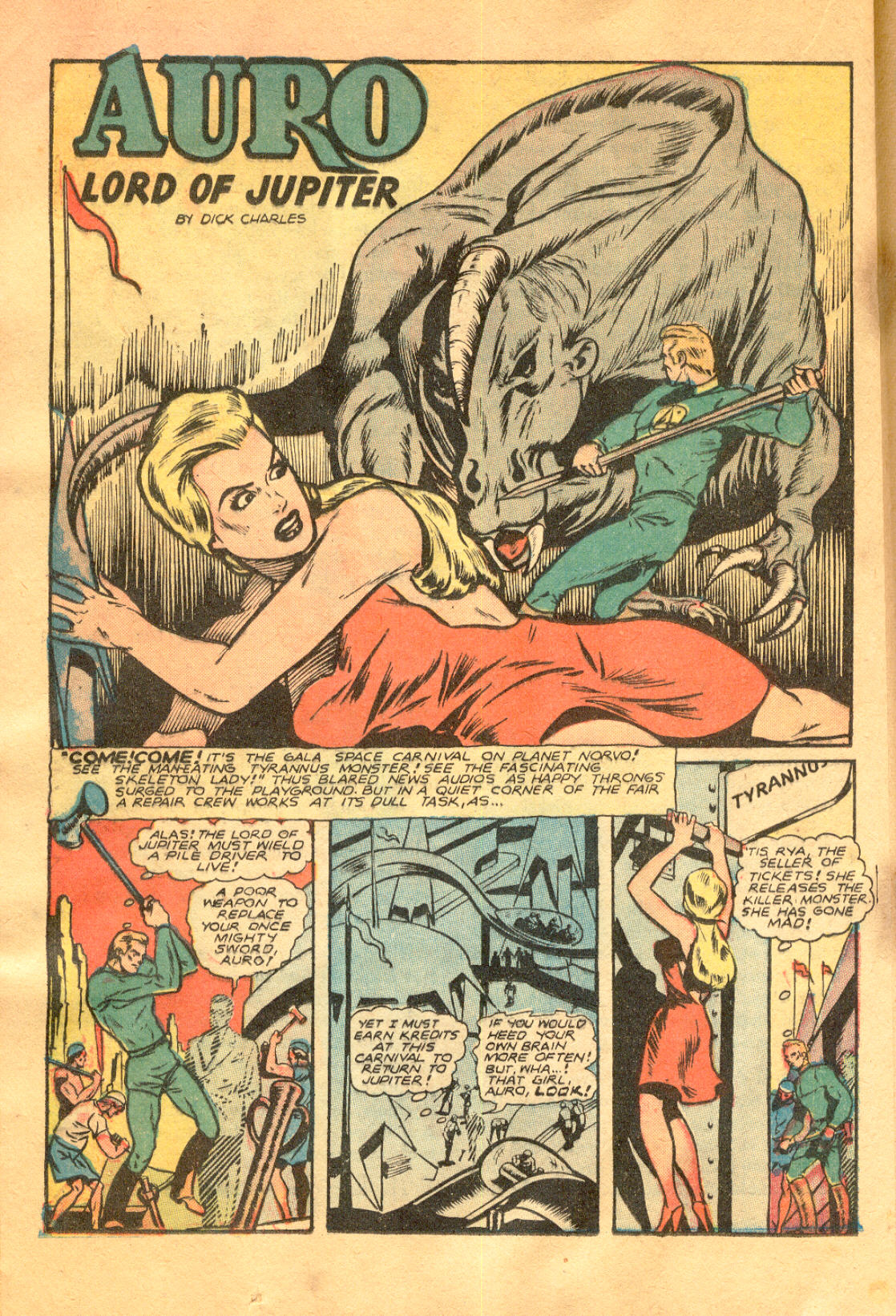Planet Comics #58 (Fiction House), page 28. Public domain (US).