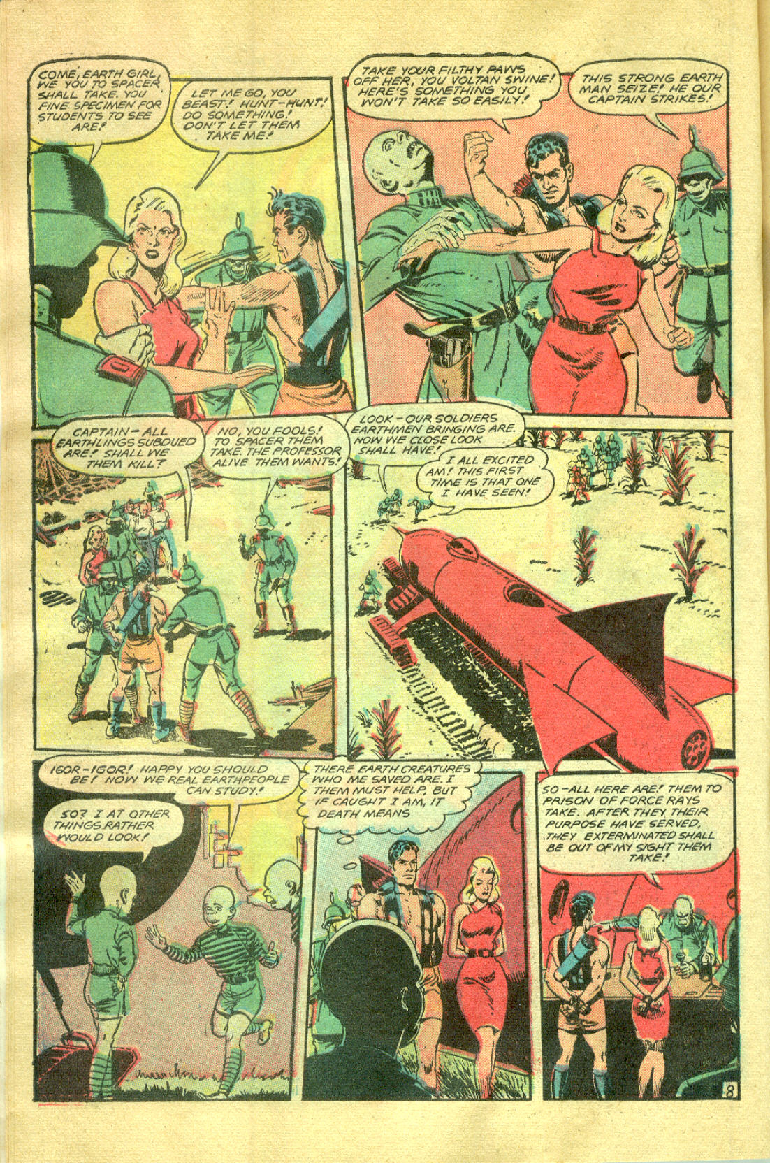 Planet Comics #58 (Fiction House), page 10. Public domain (US).