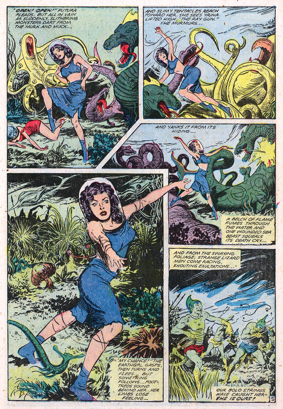 Planet Comics #59 (Fiction House), page 17. Public domain (US).