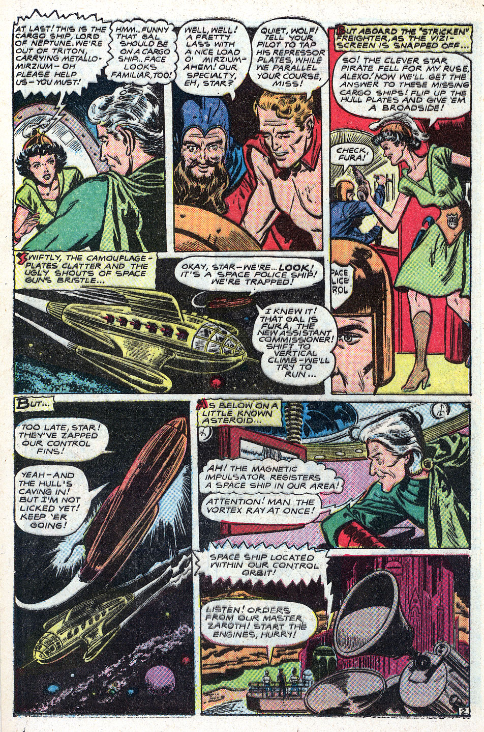 Planet Comics #59 (Fiction House), page 20. Public domain (US).