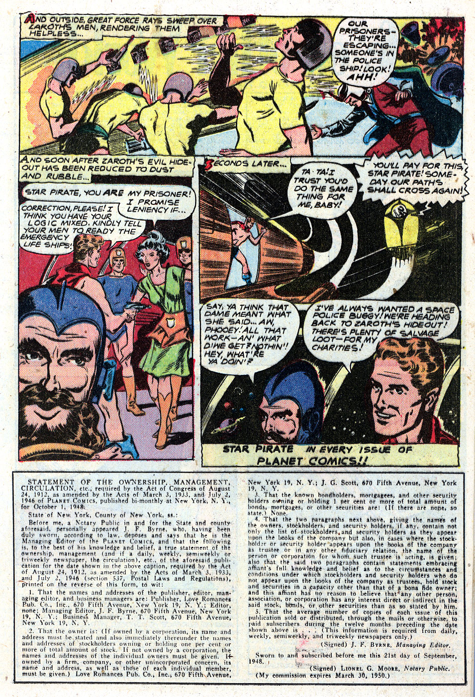 Planet Comics #59 (Fiction House), page 25. Public domain (US).