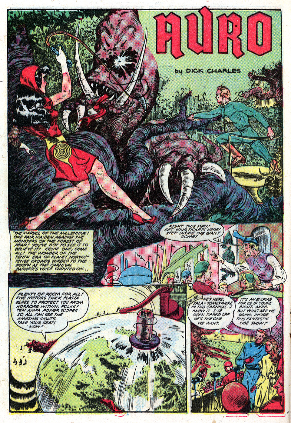Planet Comics #59 (Fiction House), page 28. Public domain (US).